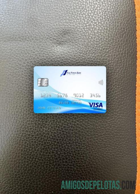 EUA Nebraska Five Points Bank Visa Classic Card Photolook Frente modelo